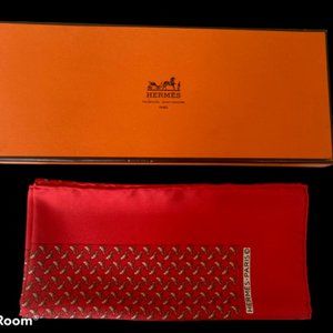 Hermes Silk Pocket Square Scarf
